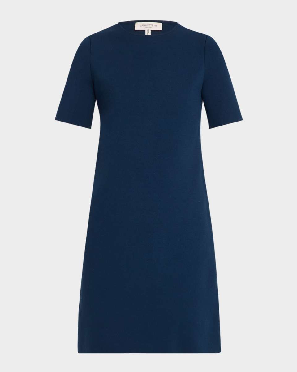 Short-Sleeve Knit Dress